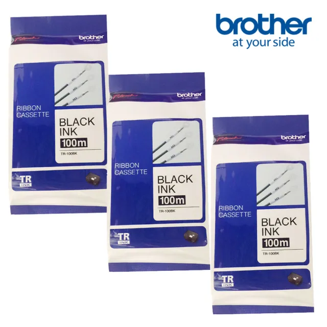 【brother】3捲入★TR-100BK 套管標籤機碳帶(12mm 黑色)