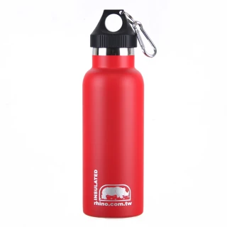 【犀牛RHINO】Vacuum Bottle雙層不鏽鋼保溫水壺500ml(洋紅)