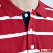 【5th STREET】男撞色配條短袖POLO衫-紅色