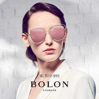 【BOLON 暴龍】大牌巨星時尚流行男仕女仕墨鏡太陽眼鏡(蝶形大矩方框BL7012系列)