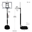 【BBALL】9002兒童透明PC籃球架/實心籃框/可調整高度/自由移動/適合6-12歲 /台灣製造(籃板/戶外運動/室內)