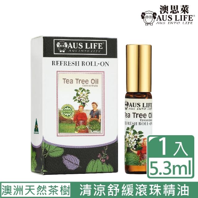 【AUS LIFE 澳思萊】茶樹滾珠精油 5.3ml(澳洲天然茶樹清涼舒緩滾珠精油)