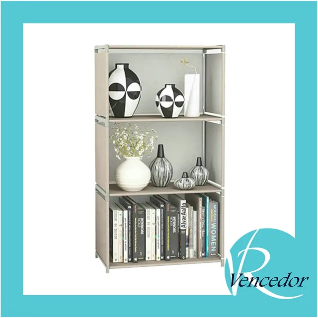 【VENCEDOR】簡易DIY 四層3格 置物櫃(書架 書櫃 可超取 簡易組裝 收納櫃 組合櫃 置物 架子-1入組)