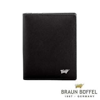 【BRAUN BUFFEL 德國小金牛】台灣總代理 HOMME-M 10卡名片夾-黑色(BF306-401-BK)