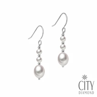 【City Diamond 引雅】網路獨家 天然珍珠 水滴 耳環(職人工藝系列)