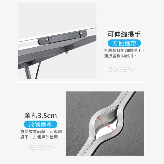 【VENCEDOR】鋁合金加粗方管露營桌 一桌四椅(露營必備 好收納 摺疊桌 工作桌 露營桌 露營組-1入)