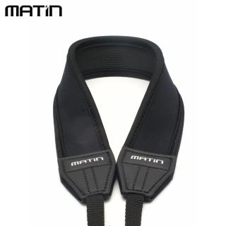 【MATIN馬田】防滑彈性單眼相機減壓背帶減壓相機背帶M-6753(黑色 直條型 無字樣)