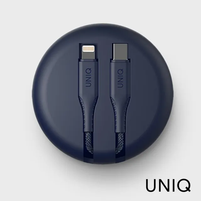 【UNIQ】iPhone USB-C to Lightning PD快充MFI認證附收納盒傳輸線