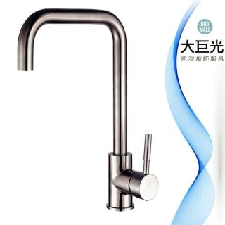 【大巨光】廚房不鏽鋼檯面單槍水龍頭(L-08)