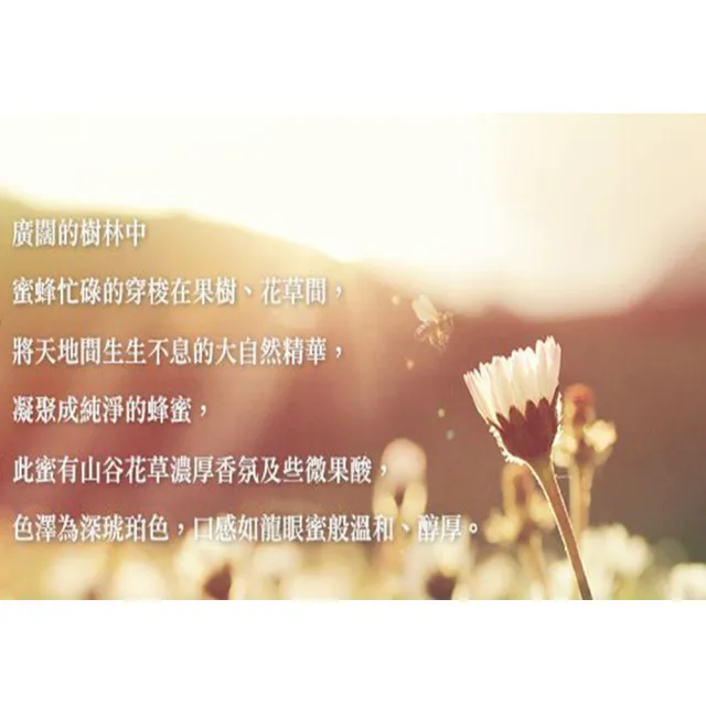 【蜂蜜世界】台灣龍眼蜂蜜310gX1瓶