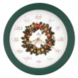 【鐘情坊 JUSTIME】14吋 聖誕精選 聖誕綠色花圈 音樂掛鐘(歡樂耶誕節 裝飾 創意時鐘)