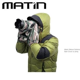 【MATIN馬田】單眼單反相機罩防水相機雨衣M-7101迷彩附背帶環(雙袖防風罩防塵罩 適打鳥拍鳥)