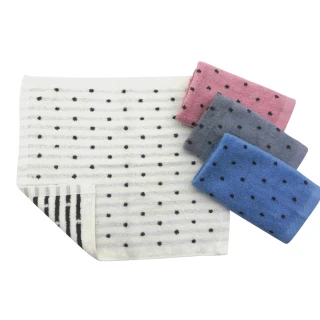 【MORINO】4條組_美國棉色紗圓點方巾(台灣製造/MIT微笑認證標章)