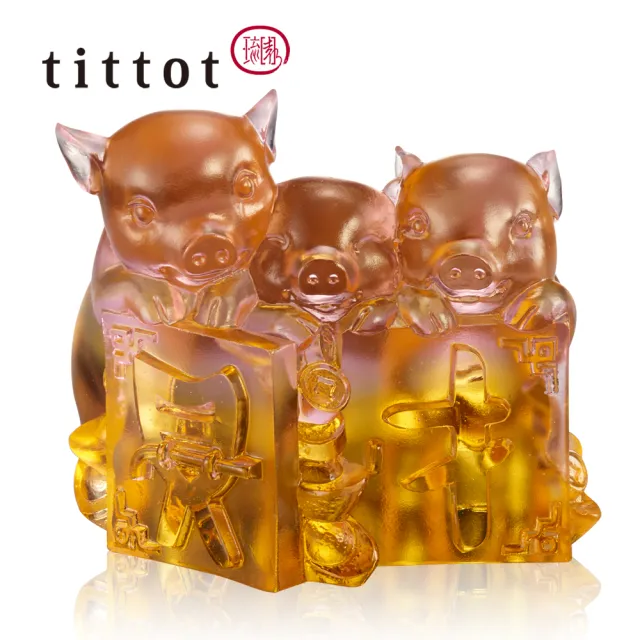 【tittot 琉園】富貴開門(送禮/琉璃/禮物/玻璃/水晶/藝術品/擺飾/禮贈/企業/)