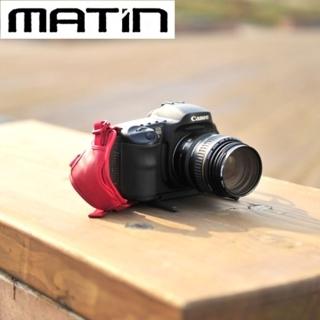 【MATIN馬田】單眼相機手腕帶M-7371酒紅(頭層羊皮大號腕帶 大型手帶)