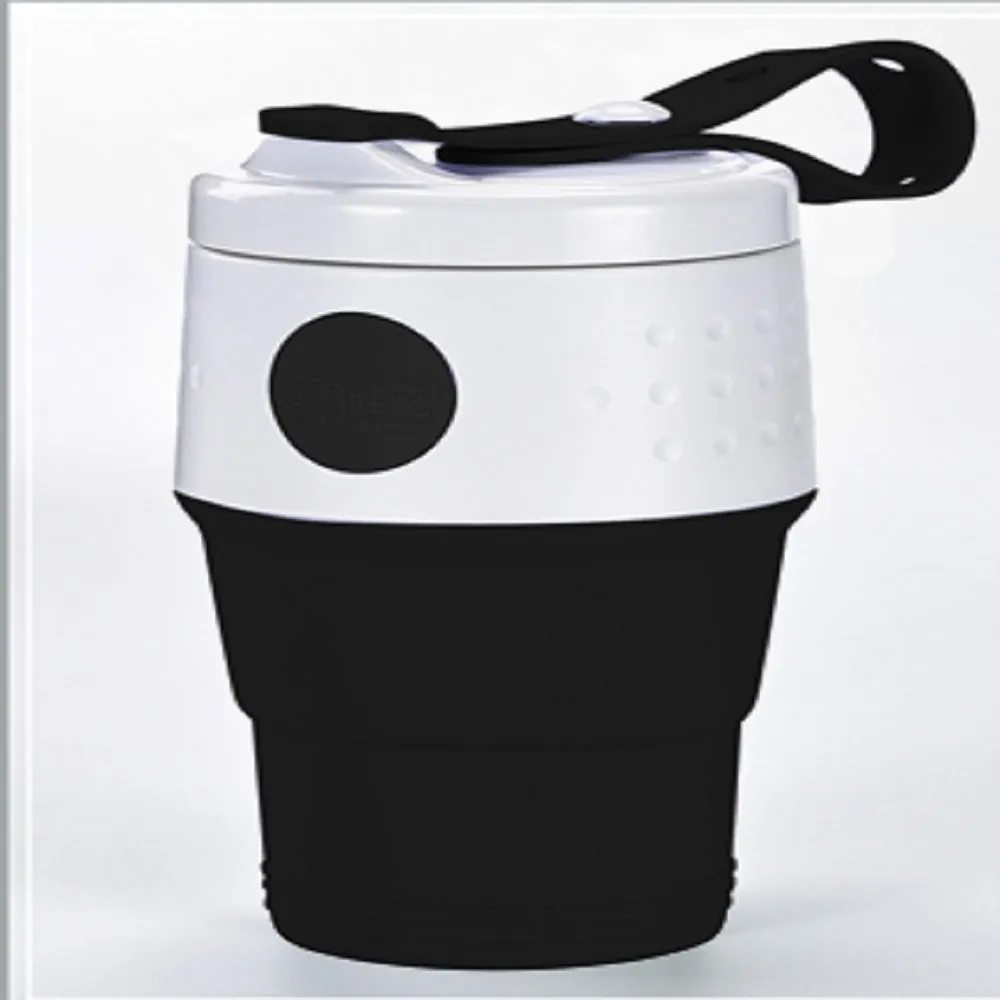 【在地人】SGS新款環保矽膠摺疊隨行杯 395ml/個(伸縮杯 伸縮咖啡杯)