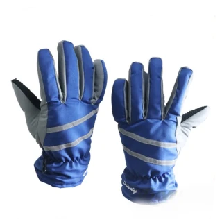 【OMAX】防風防水止滑手套-男款-藍色
