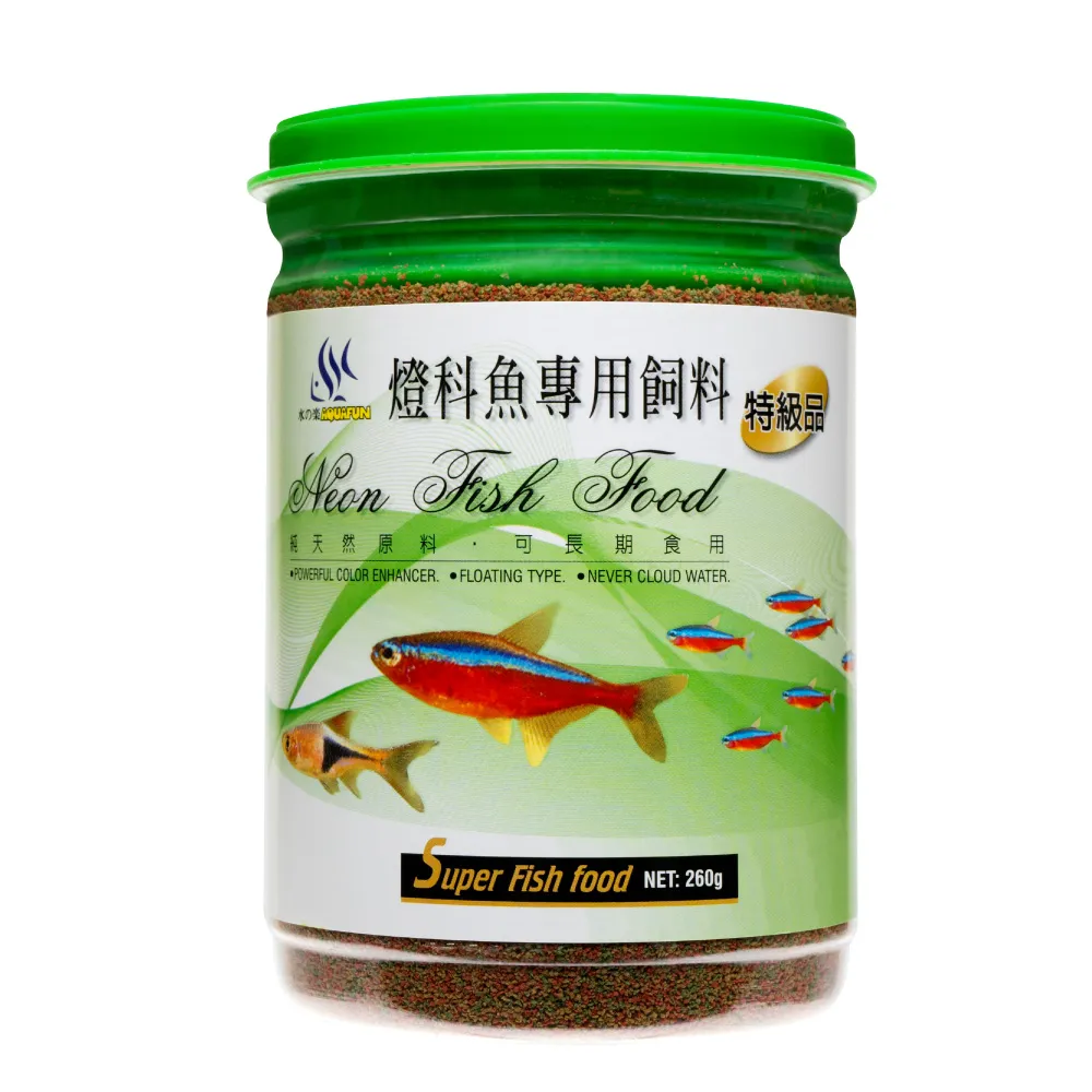 【AQUAFUN 水之樂】特級燈科魚專用飼料 500ml/260g(適用孔雀魚、燈科魚及各種小型魚)