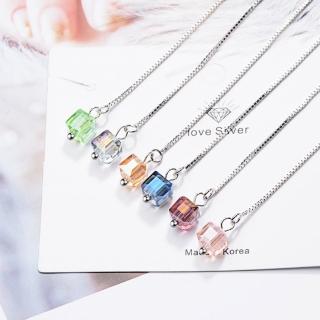 【Angel】繽紛魔幻方塊流蘇耳環(6色可選)