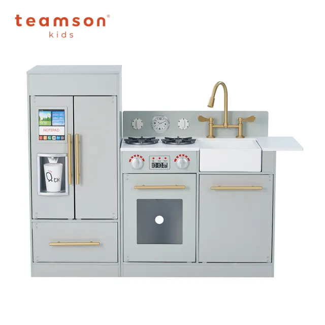 【Teamson】小廚師雀兒喜現代風玩具廚房(2色)