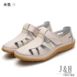 【J&H collection】休閒鏤空真皮平底涼鞋(現+預 白色 / 米色 / 藍色 / 棕色 / 紅色 / 黑色)