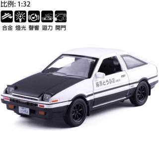 【TDL】頭文字D AE86迴力車模擬合金車汽車模型玩具聲光玩具車 020897