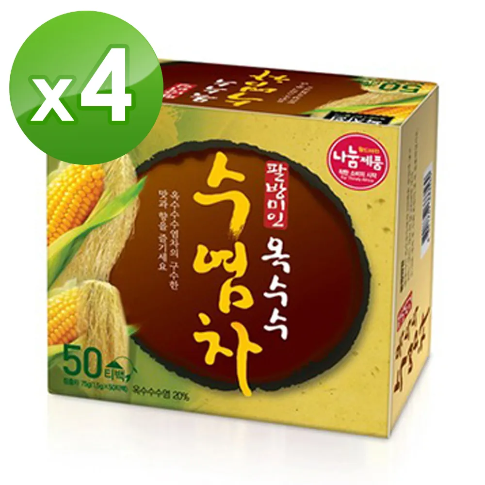 【NOKCHAWON】韓國玉米鬚茶包x4盒(1.5gx50入/盒)