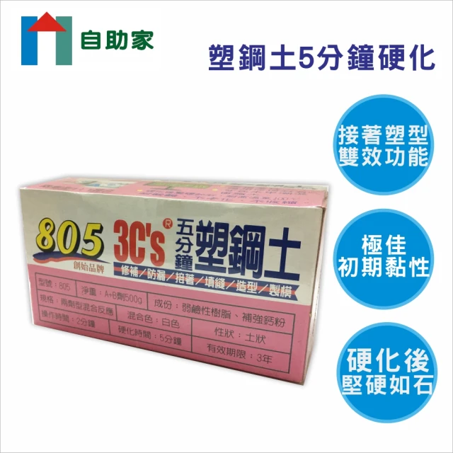 【自助家】3CS塑鋼土5分鐘硬化500g