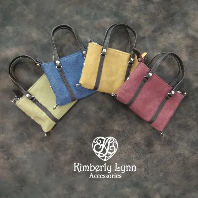 【Kimberly Lynn Accessories】送零錢包-撞色百變包-帆布短帶款(四色 ★多件組)