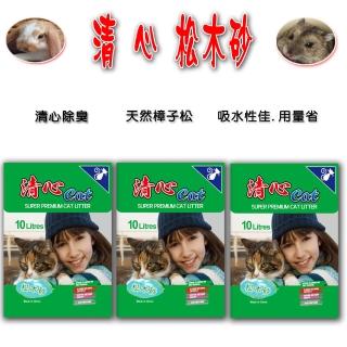 【清心 CAT】貓砂10L 4包組(松木砂)