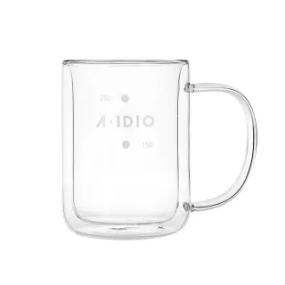 【AIDIO】雙層隔熱保溫玻璃杯 310ml(隔熱杯｜咖啡杯｜耐熱玻璃杯)