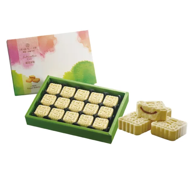 【一之軒】綠豆冰糕15入禮盒(綠豆.冰心紅豆餡.配茶小點)