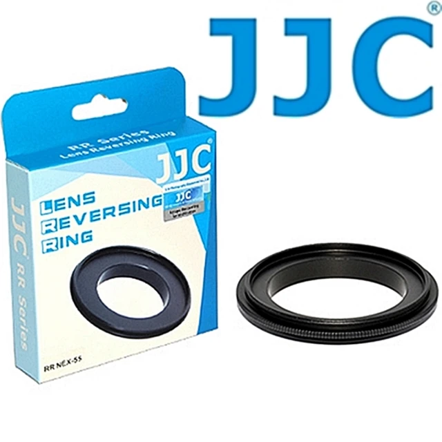 【JJC】鋁合金屬口徑55mm鏡頭倒接環RR-NEX 55mm(轉成Sony索尼E接環即E-Mount)