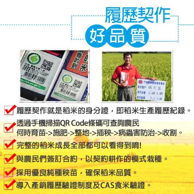 【三好米】履歷契作有身分證米(3Kg)