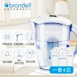 【Brondell】美國邦特爾 純淨濾水壺 （白）＋4入八周長效濾芯(簡單喝好水)