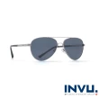 【INVU瑞士】來自瑞士飛行款造型水銀偏光太陽眼鏡(銀-V1804B)