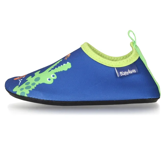 【德國Playshoes】抗UV水陸兩用沙灘懶人童鞋-鱷魚(認證防曬UPF50+兒童戶外涼鞋雨鞋運動水鞋)