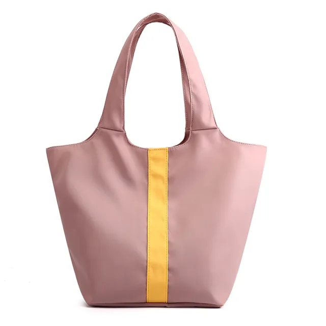 【Acorn 橡果】韓系大容量防水包側肩包手提包托特包購物袋6585(粉色)