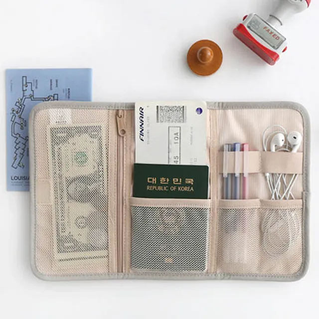 【E.City】韓版多功能護照數位線材收納萬用袋(容量大更好收納)