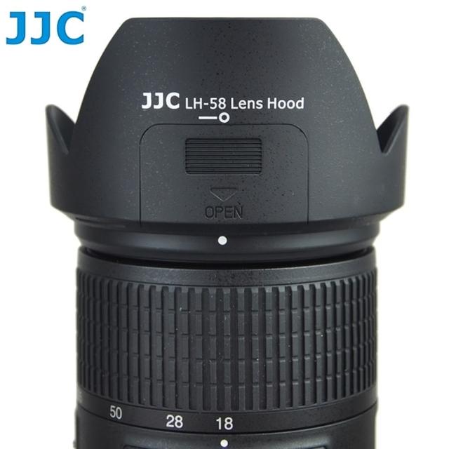 【JJC】尼康副廠Nikon遮光罩LH-58相容原廠HB-58遮光罩(適Nikkor AF-S 18-300mm F3.5-5.6G ED VR)