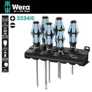 【Wera】怪牙不鏽鋼起子組6支組 附原廠起子收納架(3334/6)