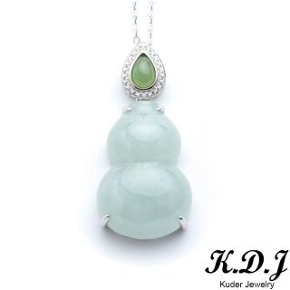 【K.D.J 圓融珠寶】細糯葫蘆翡翠墜飾天然A貨(S925臺.鍊)