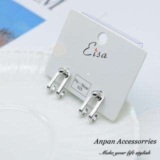 【Anpan】925銀針韓東大門前後一款兩戴氣質跳躍音符耳環