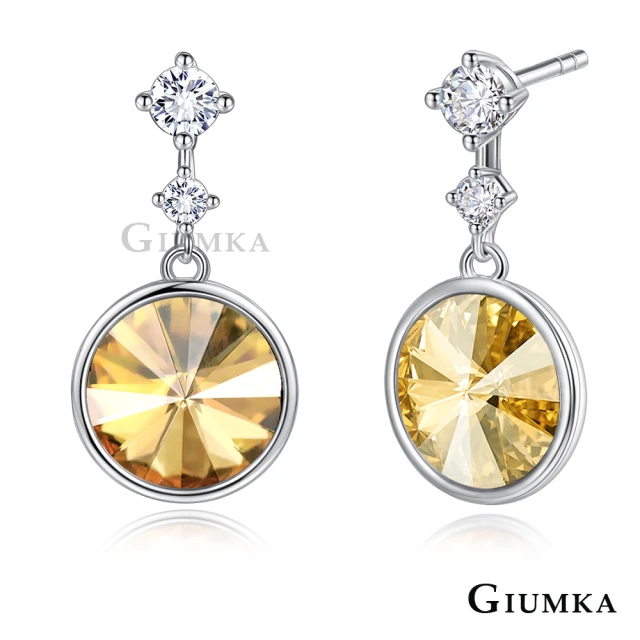【GIUMKA】新年禮物．純銀耳環．採施華洛世奇水晶元素(白色/香檳金)