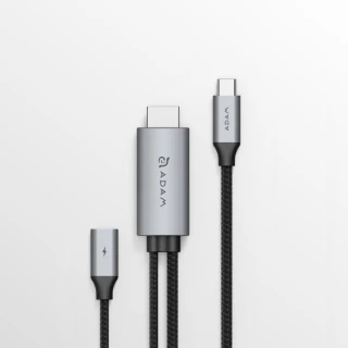 【ADAM 亞果元素】HDMI 2.0 公對公 4K 1.8M USB-C to HDMI 轉接線 CASA H180