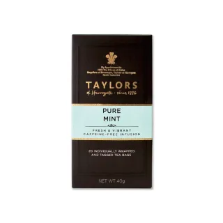 【英國泰勒茶Taylors】舒爽薄荷茶包2gx20包x1盒(花草茶;草本茶;無咖啡因)