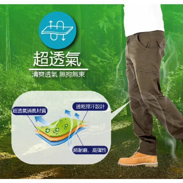 【YT shop】涼爽薄款高彈力隱藏大側袋工作褲(休閒長褲)