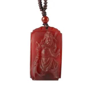 【石頭記】紅玉髓關公項鍊(忠義財神)