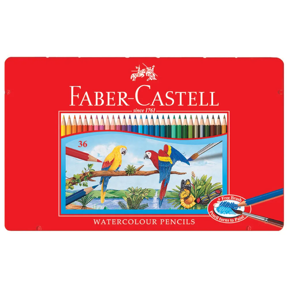 【Faber-Castell】36色紅盒色鉛筆(開學 文具 畫畫 美術 寫生 禮物)