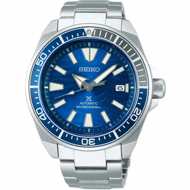 【SEIKO 精工】Prospex 200米 愛海洋 特別版大白鯊機械錶 送行動電源 開學(4R35-03G0B  SRPD23J1)